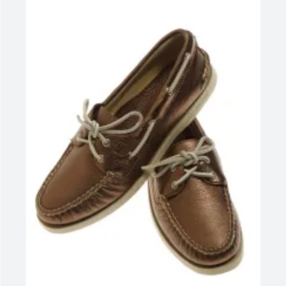 Bronze Sperry Top-Siders.
